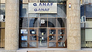 BRASOV, ROMANIAÃ¢â¬â JAN 26 2020. Exterior of ANAF, National Agency For Fiscal Administration